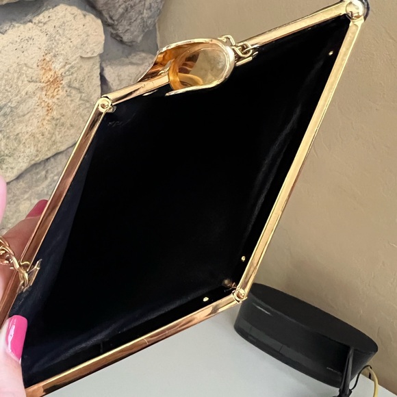 Harry Levine 1960’s Vintage Leather handbag with gold chain strap - Picture 12 of 13